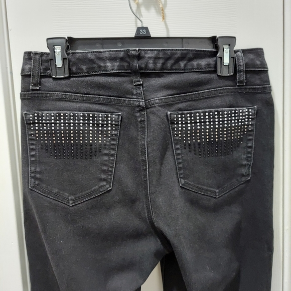 Jones NY Lexington Straight leg Jeans black Size 8 - Picture 7 of 13